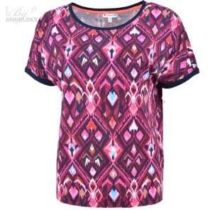 Shirt print - Roze blauw